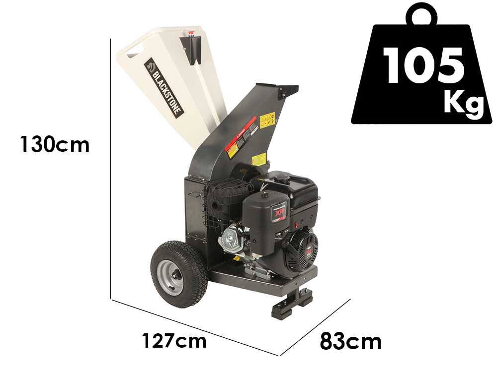 BlackStone DSP 150 BS benzine hakselaar, takken tot 80 mm, detail 1