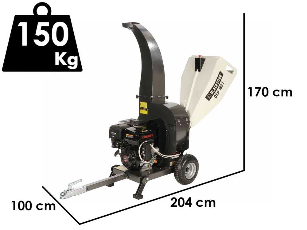 BlackStone DSP 180 L benzine hakselaar, takken tot 90 mm, detail 1