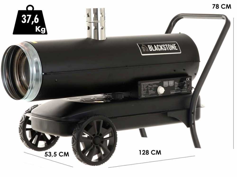BlackStone i-BDH 50 diesel heteluchtkanon 50 kW, indirect gestookt, detail 1