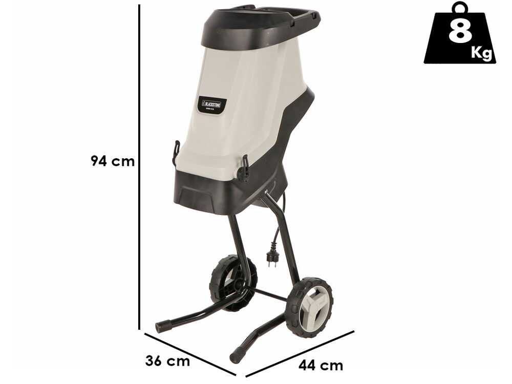 BlackStone SHRED 45 BL elektrische hakselaar, takken tot 45 mm, detail 1