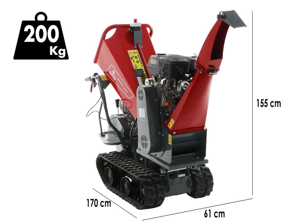 Blue Bird 310-SHL 1200 benzine hakselaar, takken tot 90 mm, op rupsen, detail 1