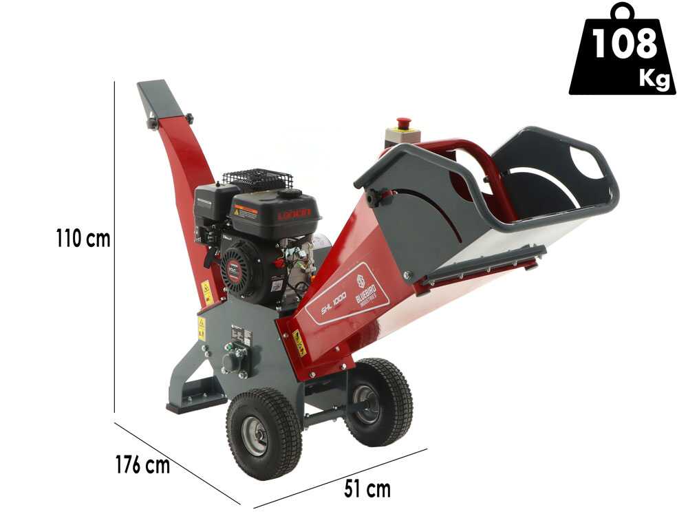 Blue Bird SHL 1000 benzine hakselaar, takken tot 65 mm, detail 1