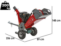 Blue Bird SHL 1200 benzine hakselaar, takken tot 100 mm, detail 1