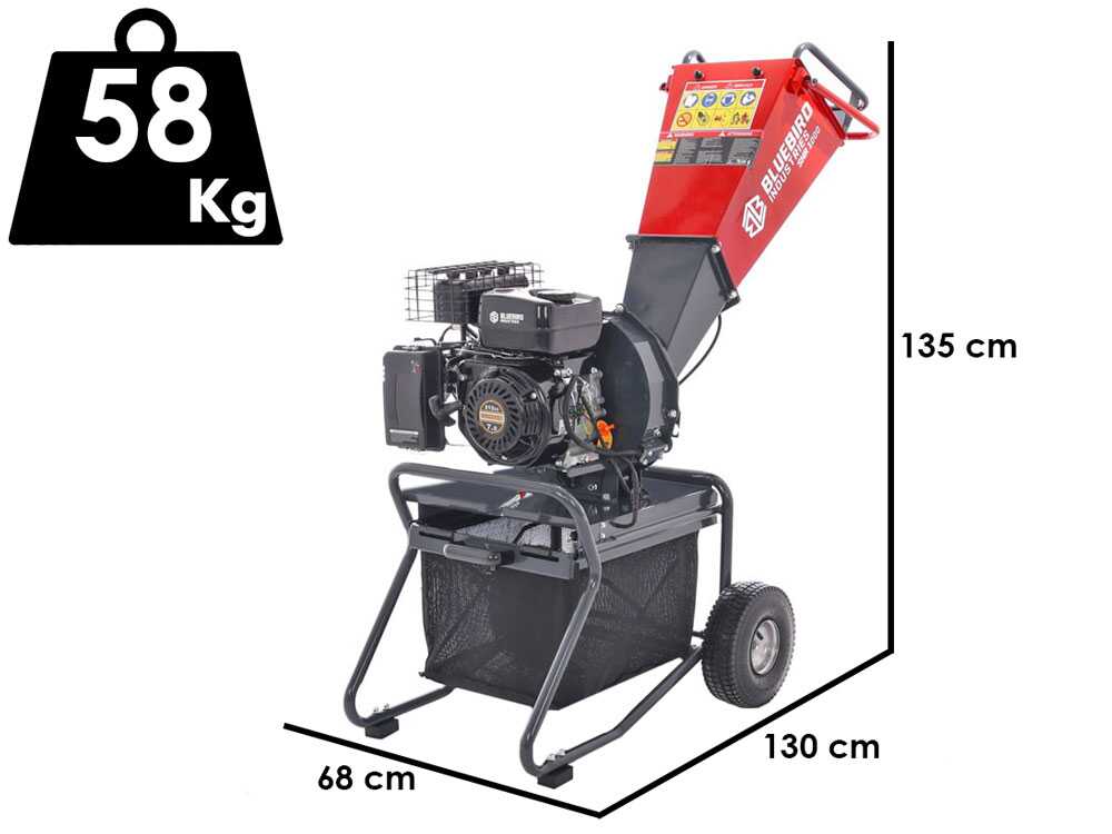 Blue Bird SHR 1000 benzine hakselaar, takken tot 80 mm, detail 1