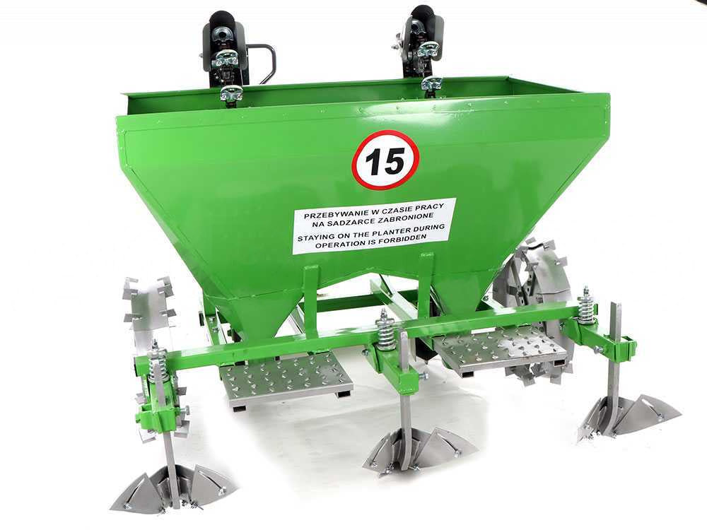 Bomet Gemini 2-rijige aardappelpootmachine, metalen wielen, detail 2