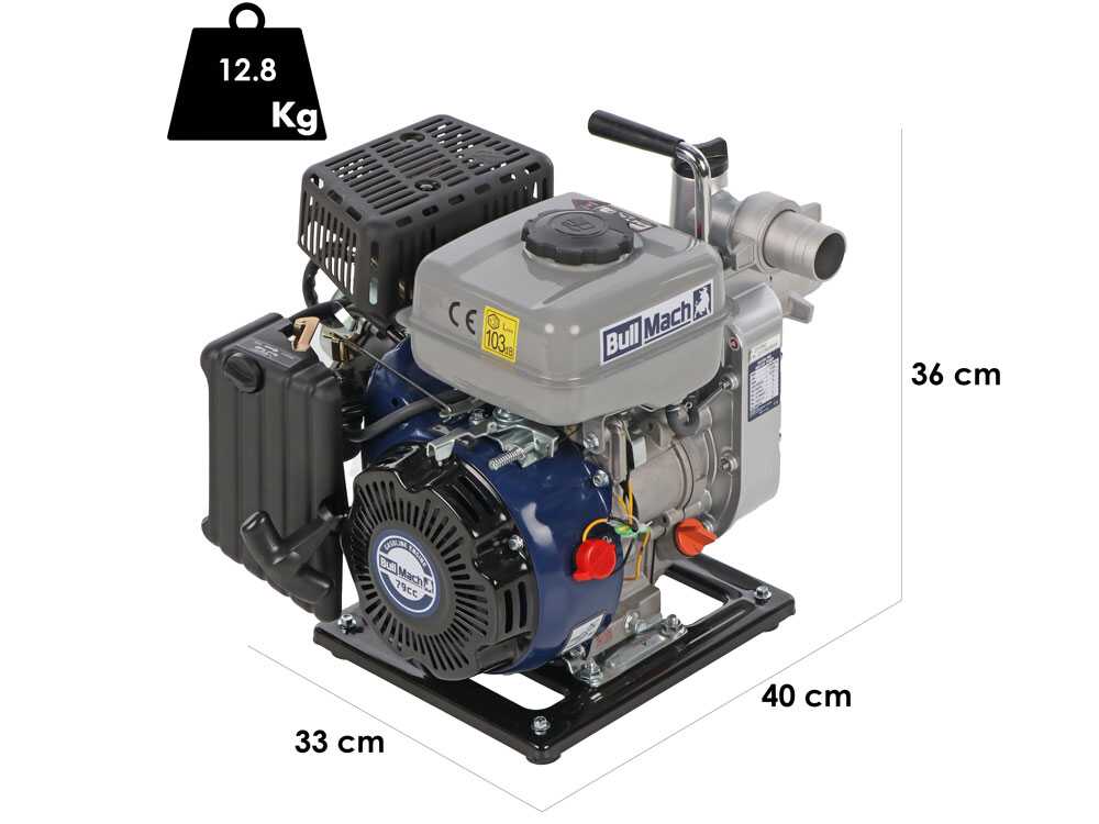 BullMach AQUANIS 40 benzine motorpomp, aansluiting 40 mm, detail 1