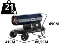BullMach BM-DDH 30 diesel heteluchtkanon 30 kW, direct gestookt, detail 1