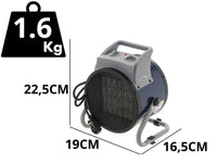 BullMach BM-EFH 2RC elektrische heteluchtkanon 2 kW, 230 V, detail 1