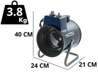 BullMach BM-EFH 3RS elektrische heteluchtkanon 3 kW, 230 V, detail 1