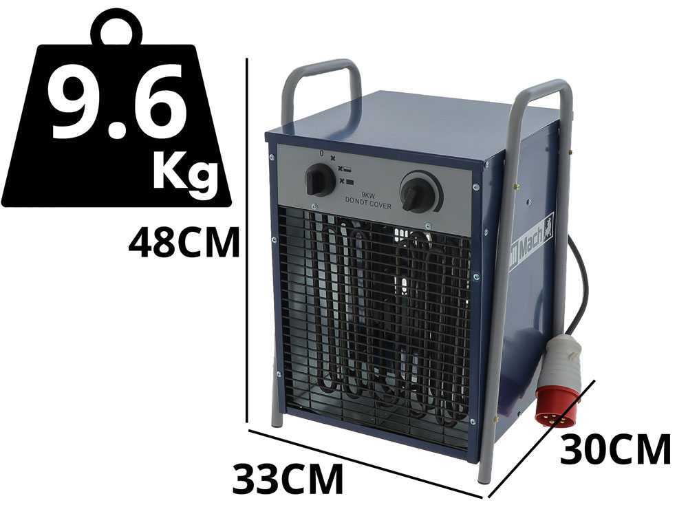 BullMach BM-EFH 9H elektrische heteluchtkanon 9 kW, 400 V, detail 1