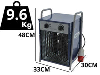 BullMach BM-EFH 9H elektrische heteluchtkanon 9 kW, 400 V, detail 1