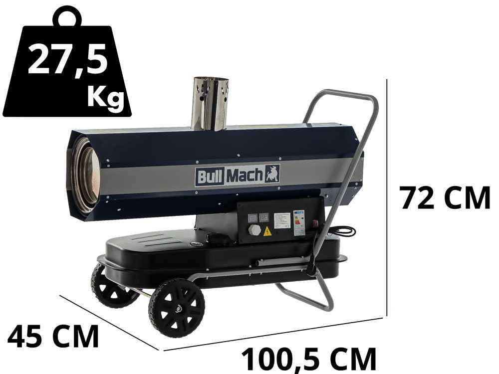 BullMach BM-IDH 30 diesel heteluchtkanon 30 kW, indirect gestookt, detail 1
