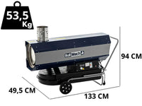 BullMach BM-IDH 50 diesel heteluchtkanon 50 kW, indirect gestookt, detail 1