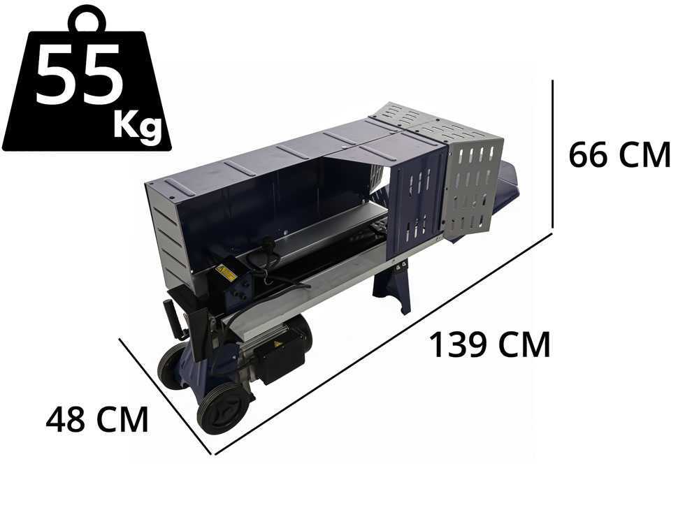 BullMach BM-LS-E 7 H elektrische houtklover, 7 ton, horizontaal, detail 1