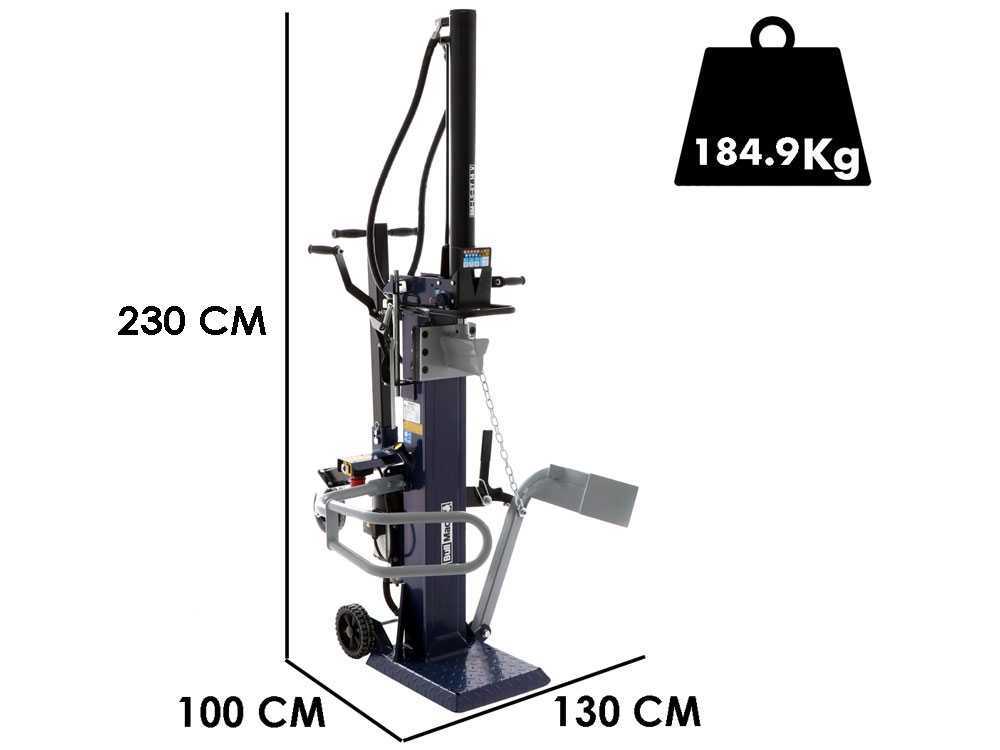 BullMach BM-LS-ET elektrische houtklover, 14 ton, verticaal, detail 1