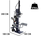 BullMach BM-LS-ET-T elektrische houtklover, 16 ton, verticaal, detail 1