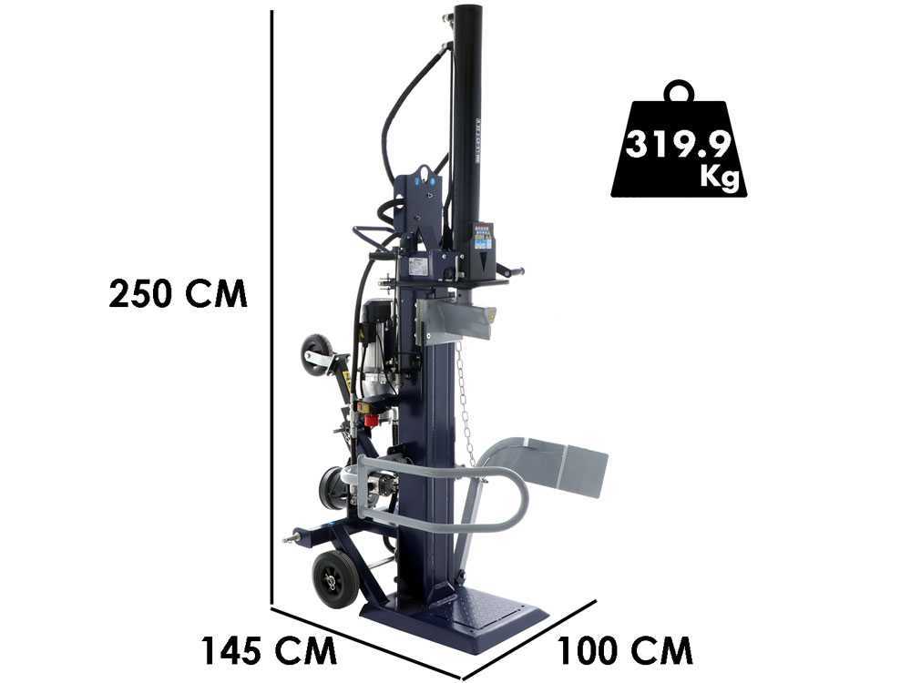 BullMach BM-LS-ET-T elektrische houtklover, 22 ton, verticaal, detail 1