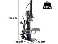 BullMach BM-LS aftakas houtklover, 22 ton, verticaal, detail 1