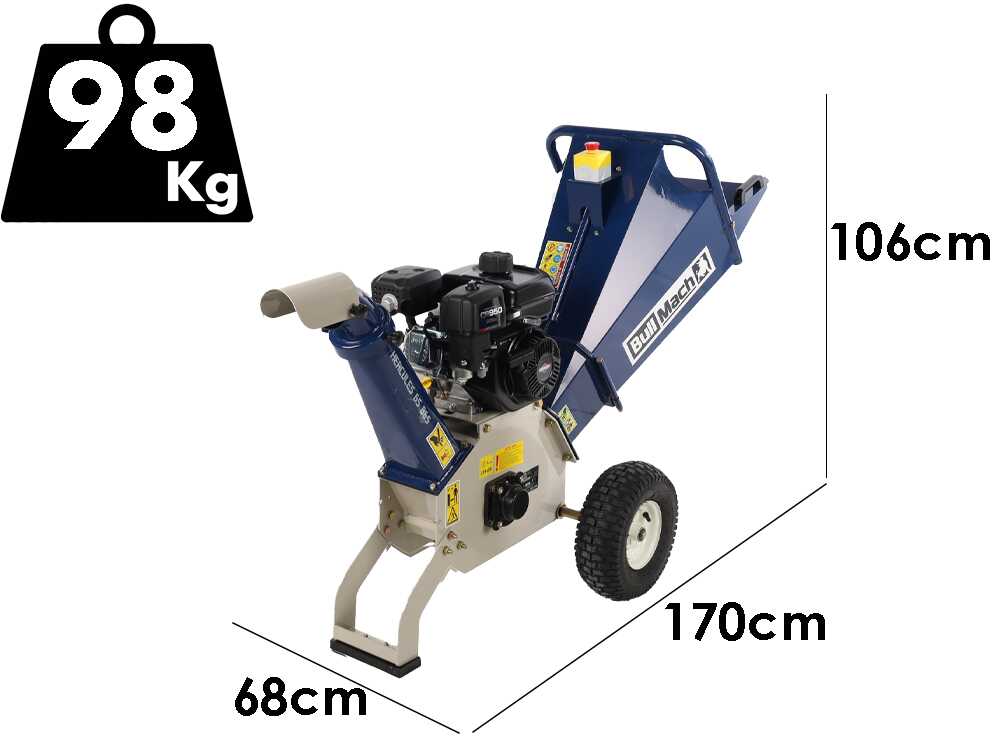 BullMach Hercules 65 B&S benzine hakselaar, takken tot 65 mm, detail 1