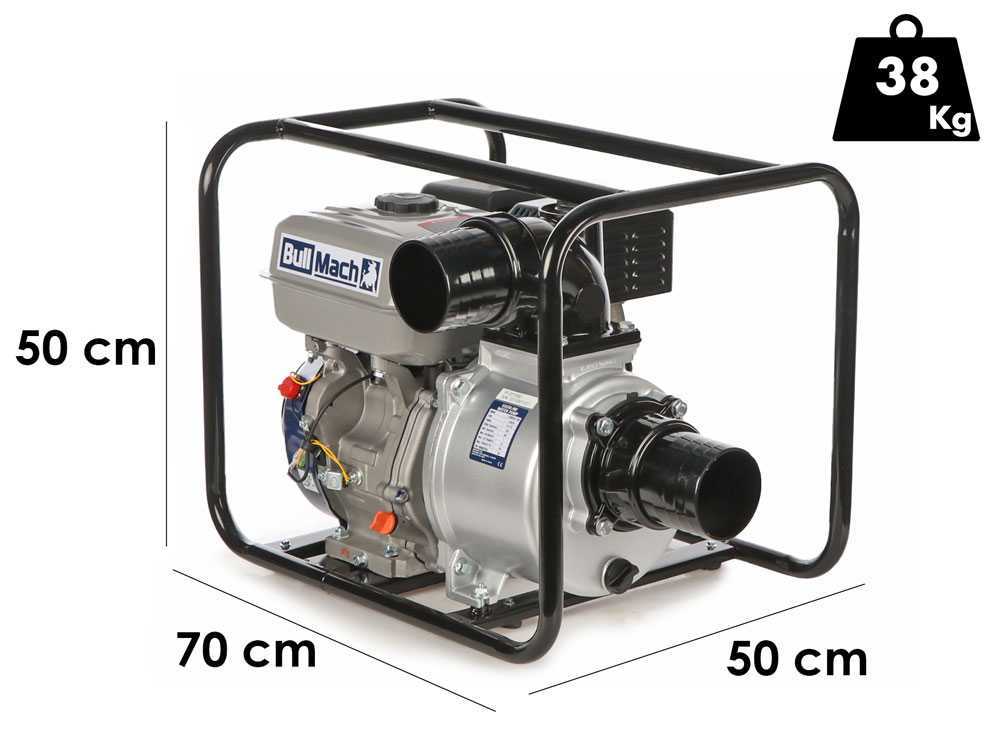 BullMach LYMPHIA 100 benzine motorpomp, aansluiting 100 mm, detail 1
