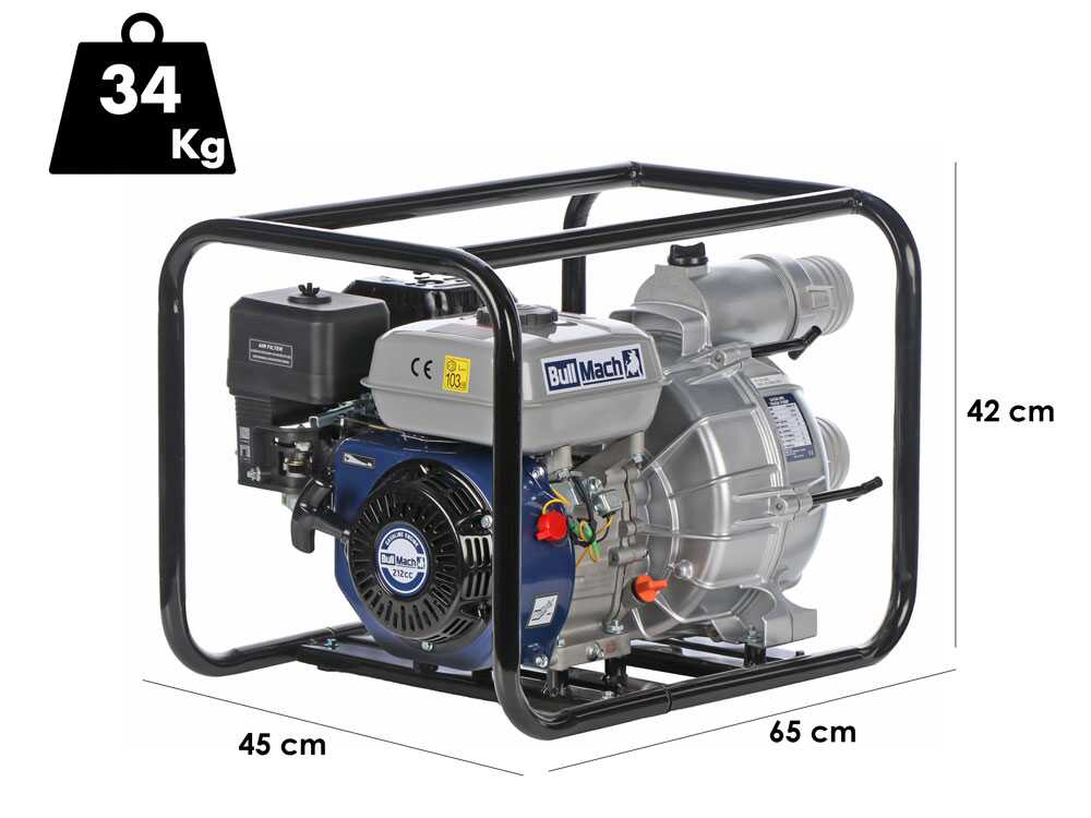 BullMach NERINA 80 benzine motorpomp voor vuil water, aansluiting 80 mm, detail 1