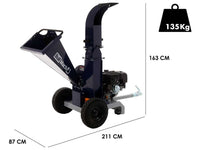 BullMach ZEUS 120 LE benzine hakselaar, takken tot 80 mm, elektrische start, detail 1