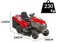 Castelgarden PTX 230 HD gazontractor met opvangbak 122 cm, hydrostaat, detail 1