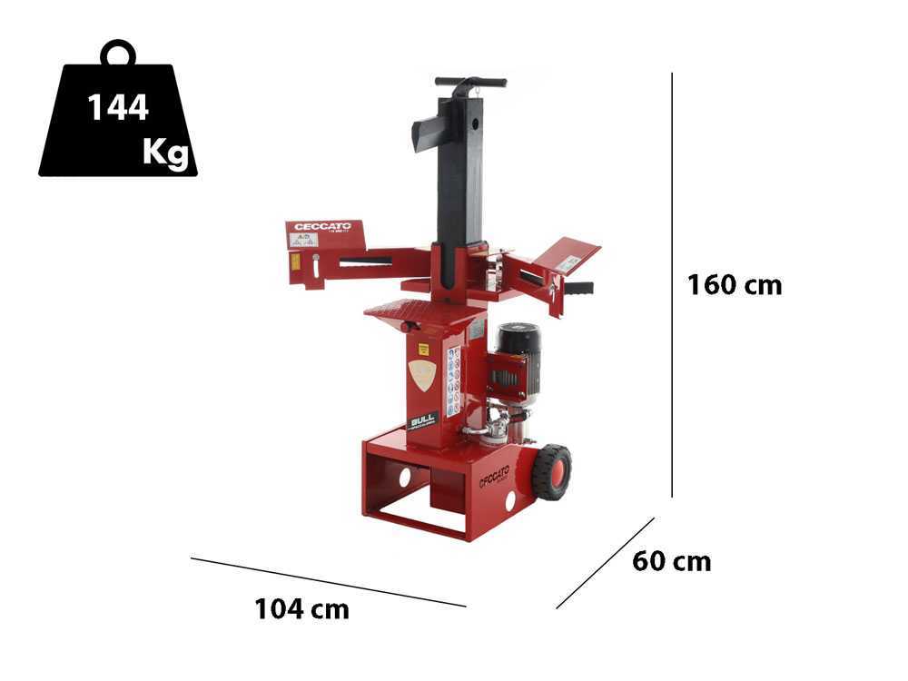 Ceccato Olindo SPLE12T elektrische houtklover, 12 ton, verticaal, detail 1