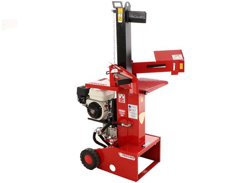 Ceccato Olindo SPL10H GP160 benzine houtklover, 10 ton, verticaal, detail 2