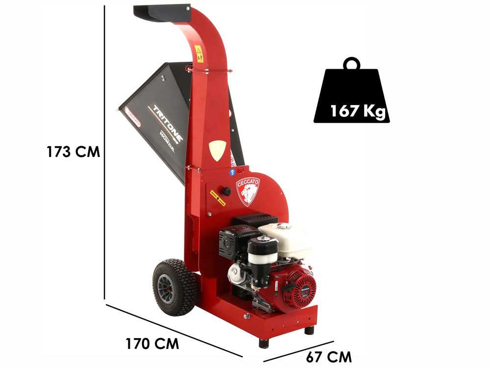 Ceccato Olindo Triton BIG benzine hakselaar, takken tot 80 mm, detail 1