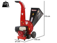 Ceccato Olindo Tritone BIG benzine hakselaar, takken tot 80 mm, elektrische start, detail 1