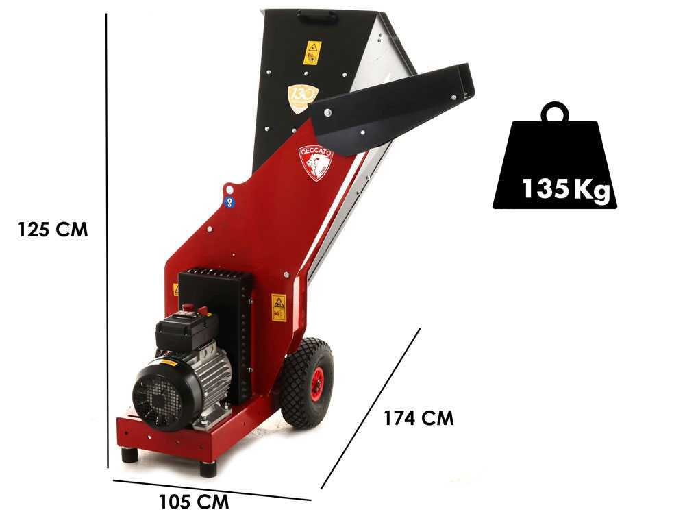 Ceccato Olindo Tritone Maxi elektrische hakselaar, takken tot 70 mm, 400 V, detail 1