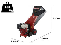 Ceccato Olindo Tritone Maxi benzine hakselaar, takken tot 70 mm, elektrische start, detail 1