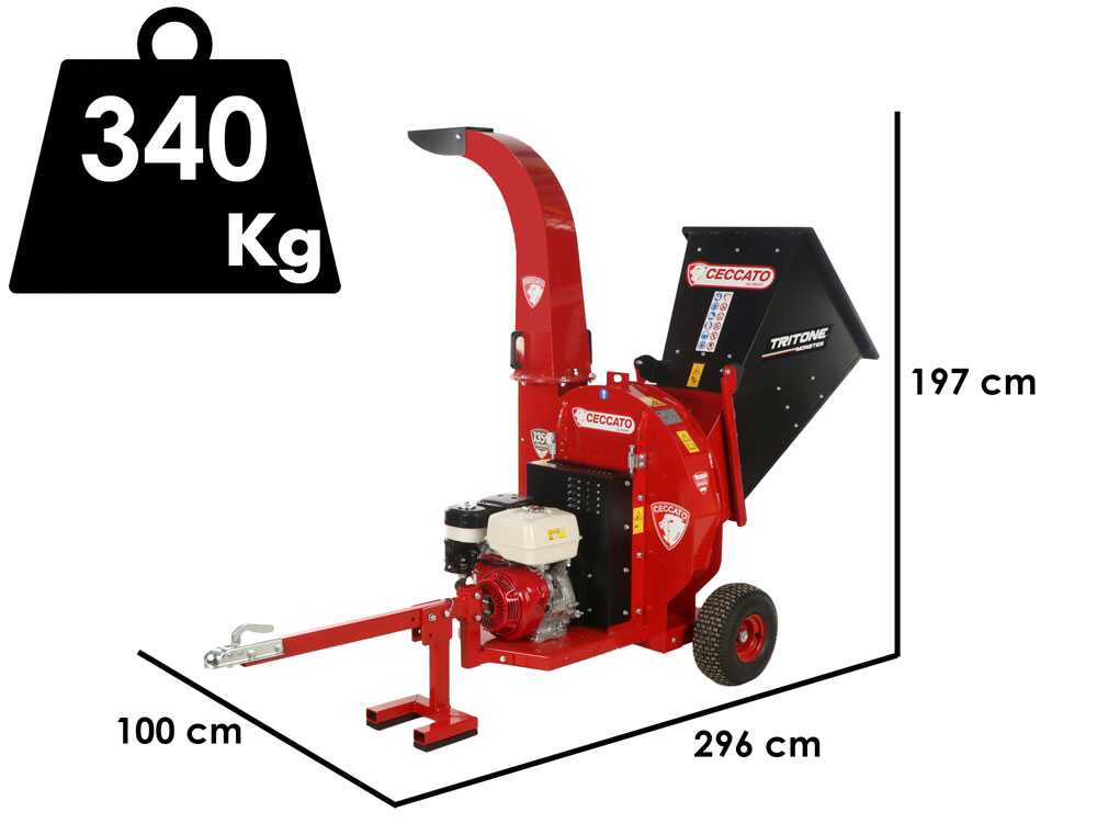 Ceccato Olindo Tritone Monster benzine hakselaar, takken tot 100 mm, getrokken uitvoering, detail 1