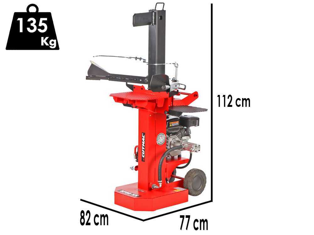Docma SF80 Rapid Benz Loncin G200F benzine houtklover, 8 ton, verticaal, detail 1