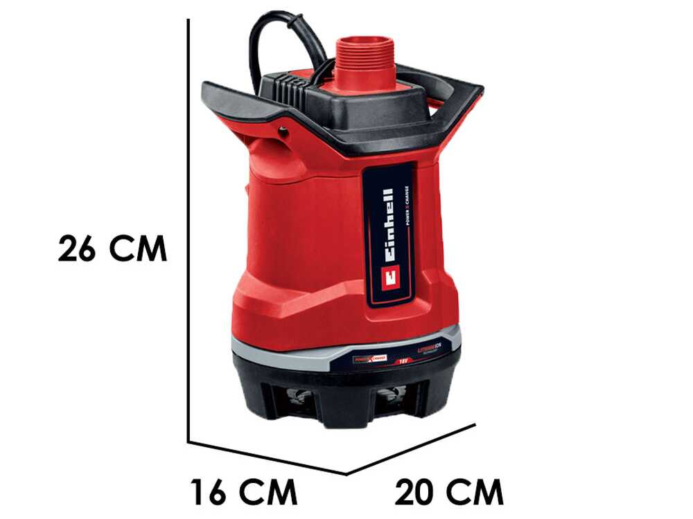 Einhell GE-DP 18/25 Li dompelpomp voor vuil water, 18 V 2,5 Ah | Rabe