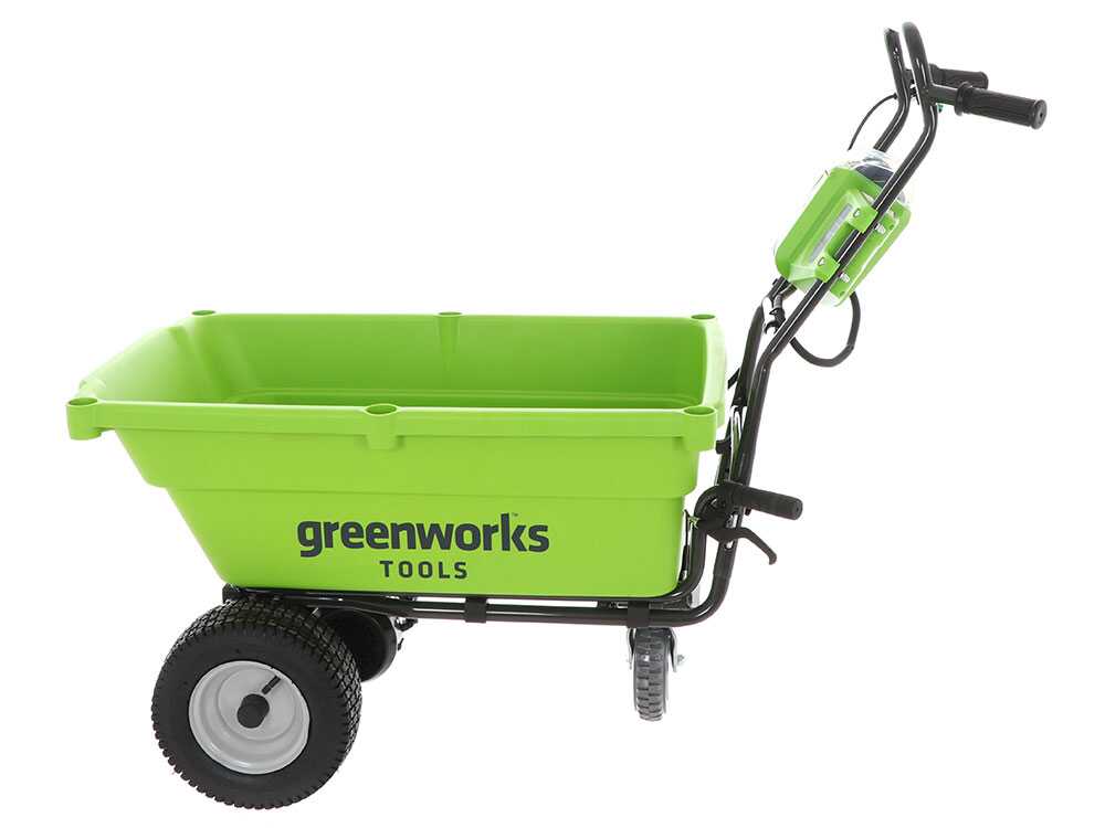 Accu motorkruiwagen laadvermogen 100 kg Greenworks Wheelbarrow G40GC, zonder accu, detail 2