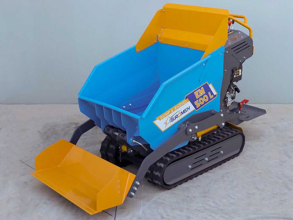 Rupsdumper laadvermogen 500 kg EuroMech EM500L-Dump & Shovel, hydraulisch kiepen, detail 2