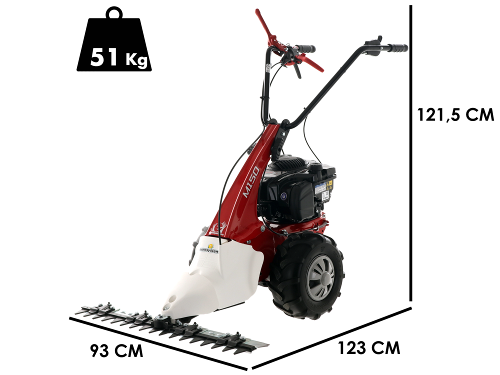 Balkmaaier 87 cm Eurosystems Minieffe M150 RM, motor B&S 625 EXi, detail 1