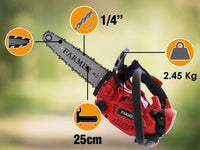 FARMER FA2610CA benzine kettingzaag voor snoeien, zwaard 25 cm, detail 1