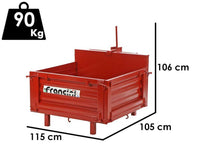 Francini P 100 transportbak voor de trekker, detail 1