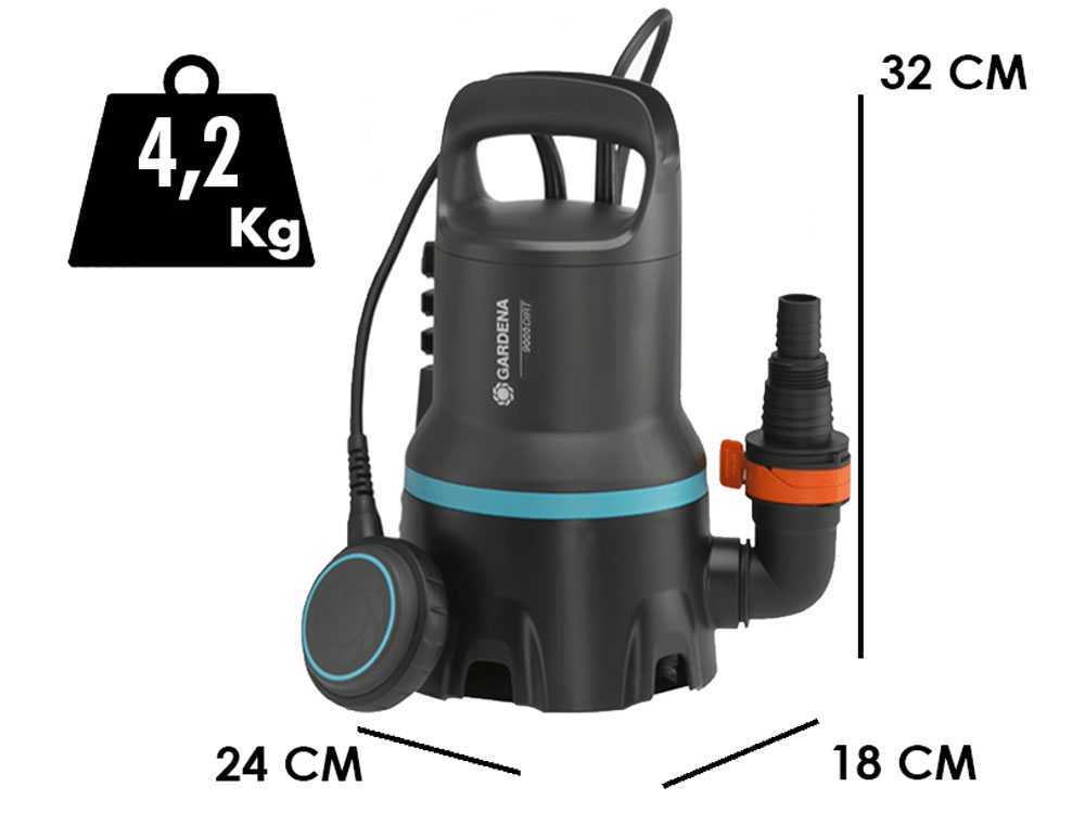 Gardena 9000 dompelpomp voor vuil water, detail 1