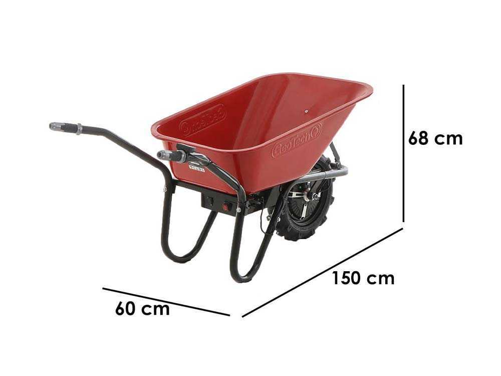Accu motorkruiwagen laadvermogen 150 kg GeoTech CAR 150A, 24 V 12 Ah, detail 1