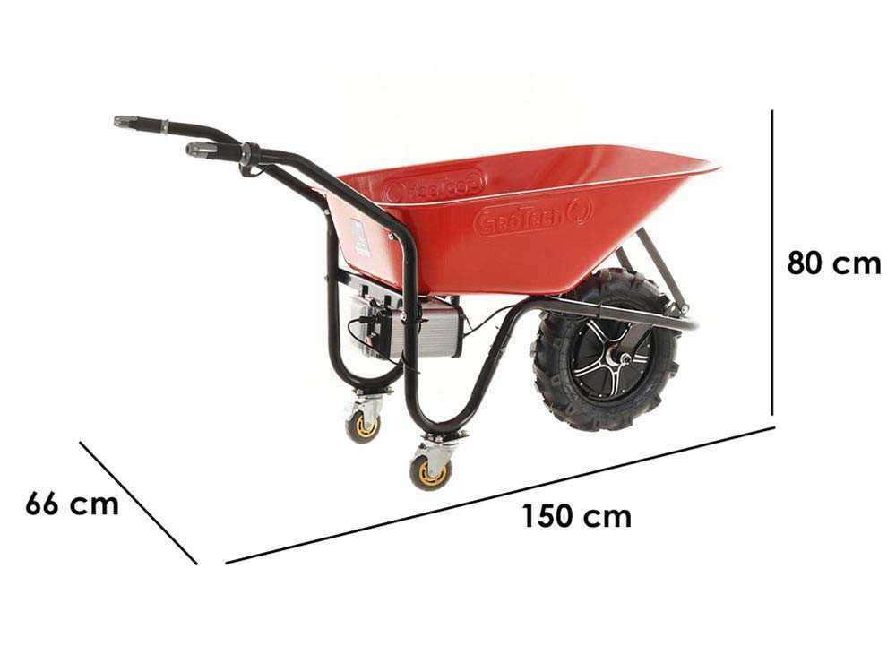 Accu motorkruiwagen laadvermogen 150 kg GeoTech CAR 150T, 40 V 6 Ah, detail 1