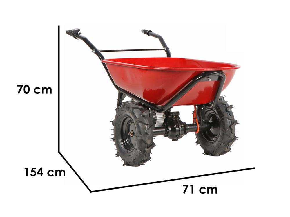 Accu motorkruiwagen laadvermogen 260 kg GeoTech CAR 260T-100, 40 V 6 Ah, detail 1