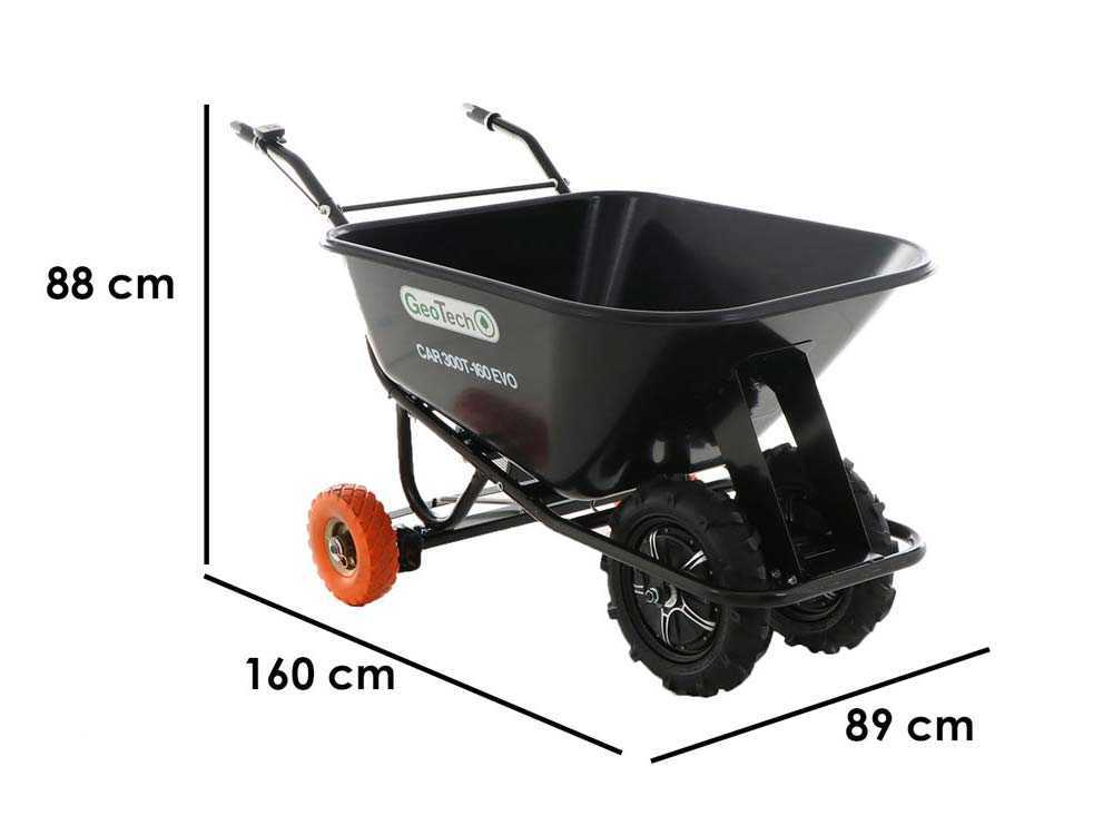 Accu motorkruiwagen laadvermogen 300 kg GeoTech CAR 300T-160 EVO, 40 V 6 Ah, detail 1