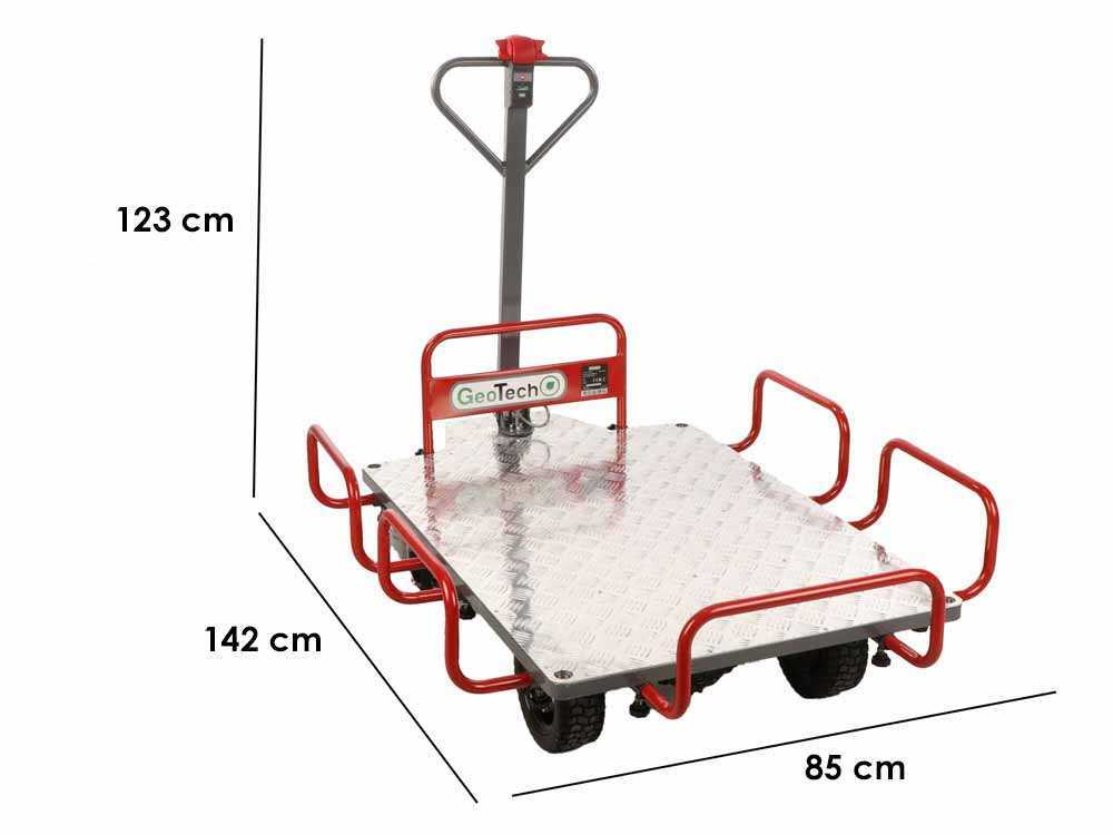 Accu motorkruiwagen laadvermogen 400 kg GeoTech E-Truck 400, 40 V 6 Ah, detail 1