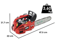 GeoTech GMS 25-25 benzine kettingzaag voor snoeien, zwaard 25 cm, detail 1