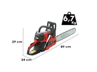 GeoTech GMS 58-50 benzine kettingzaag, zwaard 50 cm, detail 1