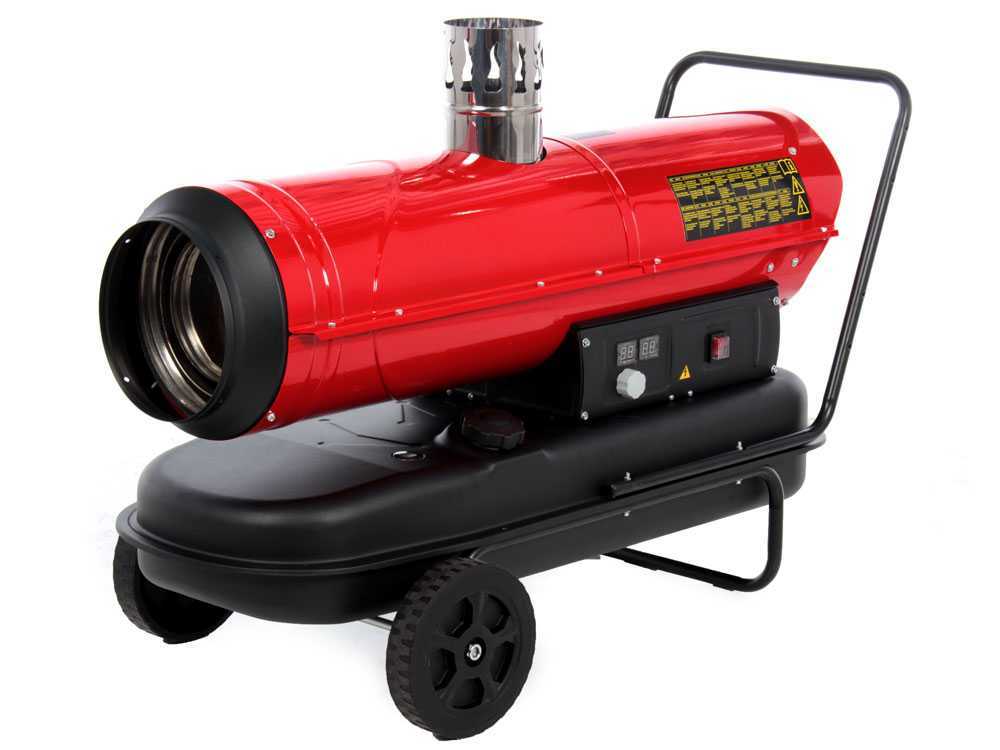GeoTech IDH 3000 diesel heteluchtkanon 30 kW, indirect gestookt, detail 2